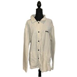 Novamen Los Angeles XXXL Long Sleeve Button Up Shade Of White Collared Jacket